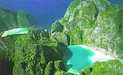 Bird eyes view of Phi Phi Island