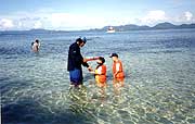 Fish feeding at Khai Island